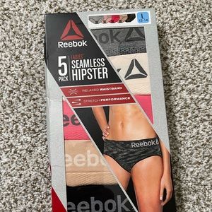 Reebok Ladies 5pk Seamless Hipsters Size L
